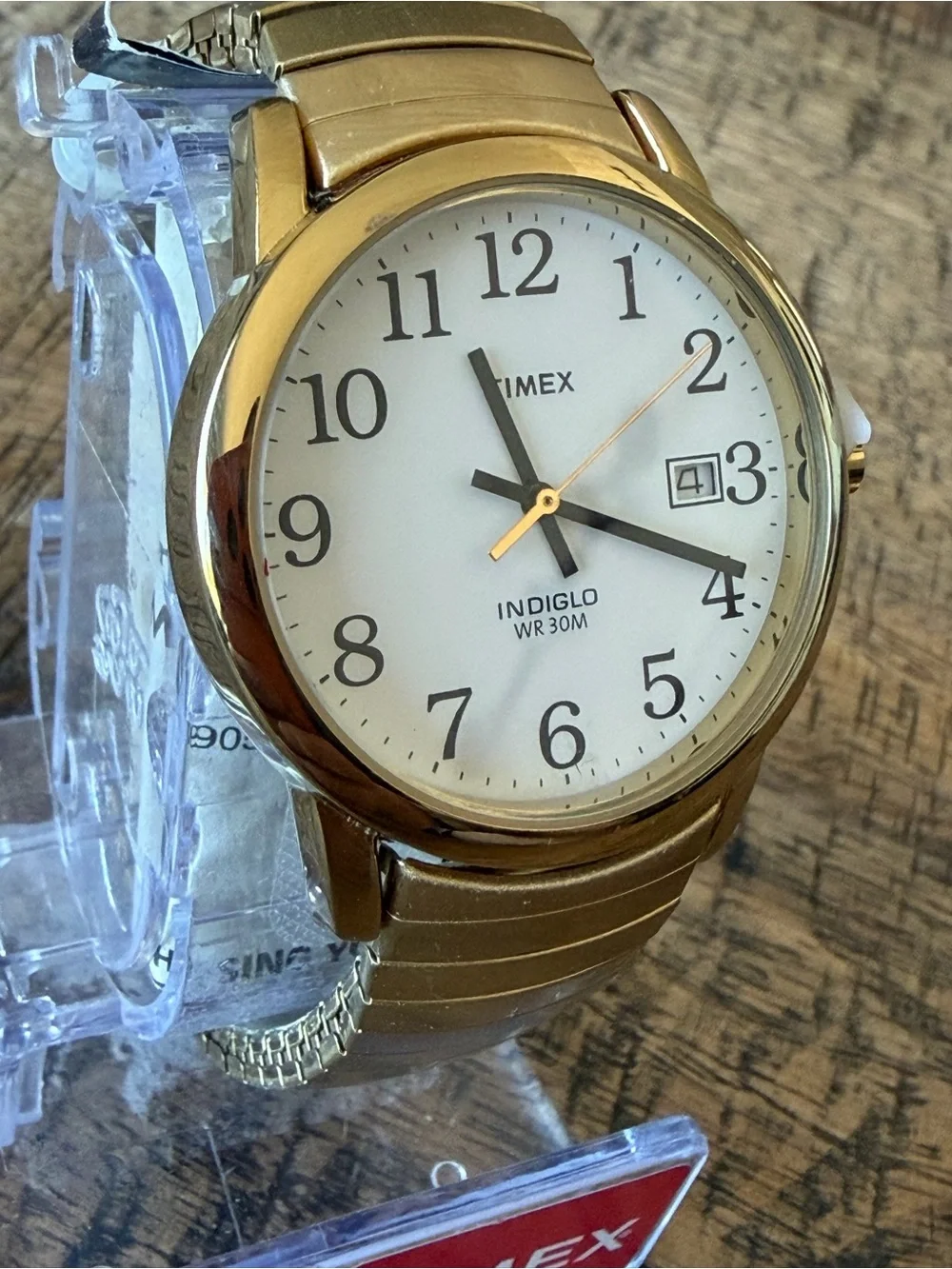 Timex Gold Tone Indiglo Classic Watch w/ Expansion Band - New/Unused w Tags